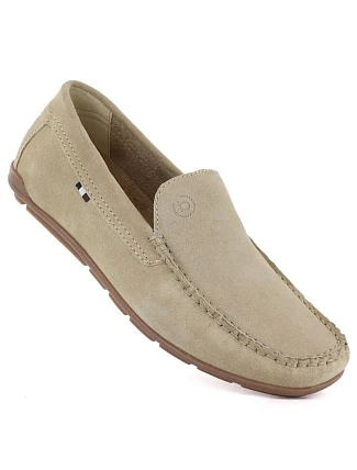 Bugatti béžové pánske kožené mokasíny TT153108