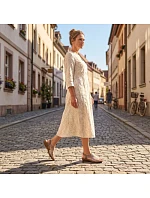 Dámske pohodlné béžové sandále Rieker 608D1-60 Dámske pohodlné béžové sandále Rieker 608D1-60