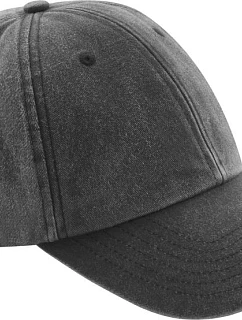 Beechfield B 655B Detská 6-panelová nízkoprofilová čiapka s krempou 53.655B vintage black