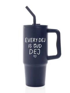 EVERY DEJ IS GUD DEJ - tmavě modrý cestovní termohrnek 900 ml  