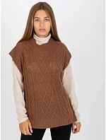 Dámska vesta D90027W90785B2 hnedá - FPrice