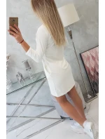 Šaty s 3D grafikou mačky ecru