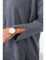 Súprava s oversize blúzkou v grafitovej farbe Súprava s oversize blúzkou v grafitovej farbe