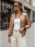 Dámska prešívaná bunda BASEBALL beige FashionStreet TY2561
