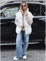 Dámska prešívaná vesta NIMIA ecru FashionStreet TY3250
