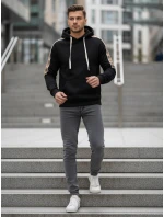 Pánska mikina s kapucňou čierna FashionStreet BX5941 Pánska mikina s kapucňou čierna FashionStreet BX5941