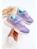 Lekkie Dziecięce Buty Sportowe Memory Foam System Big Star LL374151 Fioletowe