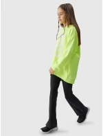 Dívčí tepláková mikina bez zapínání a s kapucí 4F - žlutá Dívčí tepláková mikina bez zapínání a s kapucí 4F - žlutá