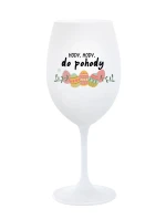 HODY, HODY, DO POHODY - bílá sklenice na víno 350 ml