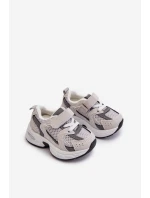 Dziecięce Buty Sportowe Sneakersy Na Rzep Szare Rulagia