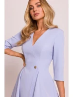 M848 Priliehavé mini šaty - svetlomodré