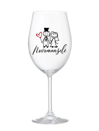 NOVOMANŽELÉ - čirá sklenice na víno 350 ml NOVOMANŽELÉ - čirá sklenice na víno 350 ml