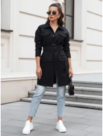 VERMONT dámsky prechodný kabát s viazaním čierny FashionStreet NY0582 VERMONT dámsky prechodný kabát s viazaním čierny FashionStreet NY0582