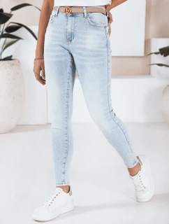 Dámske push up džínsy s kamienkami svetlo modré FashionStreet UY2808