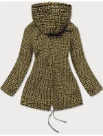 Čierna / žltá dámska parka (W702BIG)