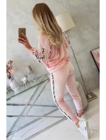 Láska velúrová sada púdrová ružová