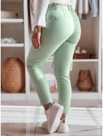 Dámske látkové nohavice s opaskom ROSSALI mint FashionStreet UY2531