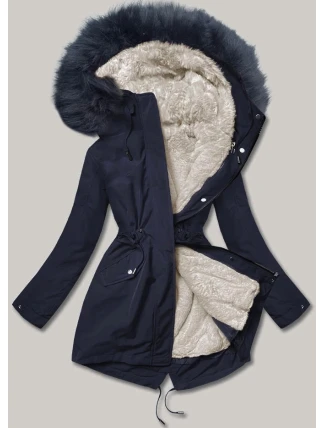 Dámska teplá zimná bunda Navy Blue/Ecru/Green (w629big)