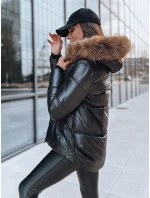 Dámska prešívaná zimná bunda SPARKLE black FashionStreet TY3953 Dámska prešívaná zimná bunda SPARKLE black FashionStreet TY3953