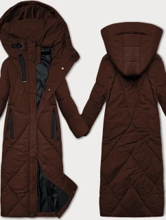 Dámska zimná bunda pod kolená J Style hnedá (5M3232-158)