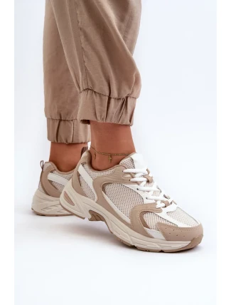 Béžové dámske tenisky športové topánky Kildia