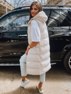 Dámska prešívaná vesta ELLA beige FashionStreet TY3033