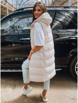 Dámska prešívaná vesta ELLA beige FashionStreet TY3033