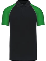 Kariban K 226 Baseballové polo tričko z piké 20.K226 čierna/svetlošedá/zelená Kariban K 226 Baseballové polo tričko z piké 20.K226 čierna/svetlošedá/zelená