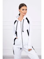 Pruhovaná športová súprava biela