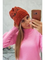 Dámska čiapka Kira K374 červená+čierna