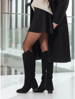Dámske semišové čierne topánky FashionStreet ZY1316 Dámske semišové čierne topánky FashionStreet ZY1316