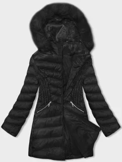 Dámska prešívaná prechodná bunda čierna (5M3162-392)