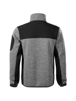 Príležitostná softshellová bunda pánska pletená svetlo šedá