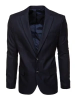 Pánske jednoradové sako v tmavomodrej farbe FashionStreet MX0625