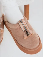 FashionStreet béžové zateplené dámske žabky ZY1302