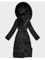 Obojstranná zimná bunda z umelej kožušiny Minority black (P3-6020-1)