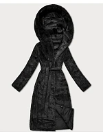 Obojstranná zimná bunda z umelej kožušiny Minority black (P3-6020-1) Obojstranná zimná bunda z umelej kožušiny Minority black (P3-6020-1)