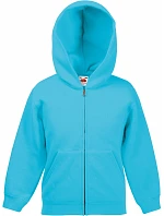 Fruit of the Loom Classic Kids Sweat Jacket Detská mikina s kapucňou 16.2045 azúrovomodrá