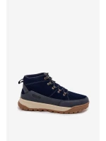 Zamszowe Buty Trekkingowe Męskie Big Star SS174264 Granatowe