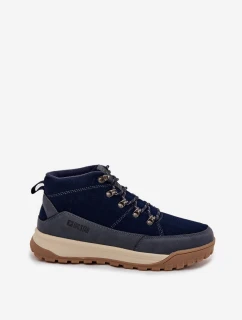 Zamszowe Buty Trekkingowe Męskie Big Star SS174264 Granatowe