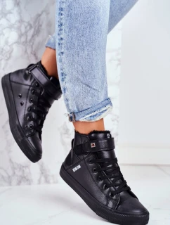 Skórzane Ocieplane Trampki BIG STAR V274542FW Czarne