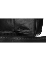 Pánske kabelky [DH] Kožená taška PTN TB 708 COM BLACK