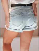 Dámske džínsové šortky s opaskom SUMMERFLY modré FashionStreet SY0482 Dámske džínsové šortky s opaskom SUMMERFLY modré FashionStreet SY0482