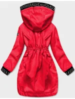 Tenká červená dámska bunda s ozdobnou lemovkou (B8141-4) Tenká červená dámska bunda s ozdobnou lemovkou (B8141-4)