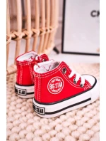 Dziecięce Wysokie Trampki Z Suwakiem BIG STAR HH374190 Czerwone