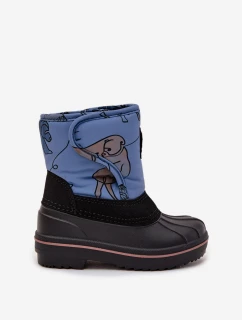 Lee Cooper LCJ-25-10-3774 modré detské snežnice na suchý zips