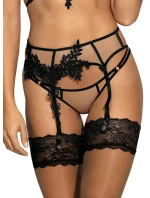 Podväzkový pás V-8842 béžovo-čierny - Axami