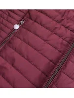 Vínová dámska bunda s kvetovanou podšívkou (SF726) Vínová dámska bunda s kvetovanou podšívkou (SF726)