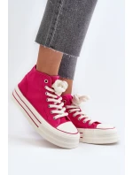 Trampki Damskie Na Platformie Fuksja Aineri