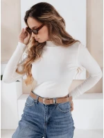 Dámsky sveter s polovičným rolákom TARLENA white FashionStreet MY2485 Dámsky sveter s polovičným rolákom TARLENA white FashionStreet MY2485